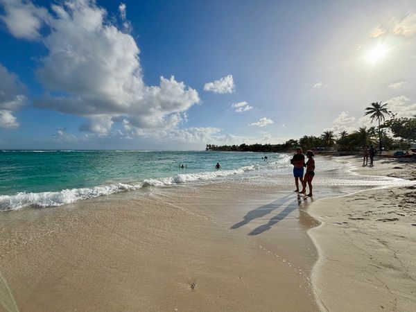 La plage des Raisins Clairs, au pied de la résidence — Villa Crystal Beach, Saint-François, Guadeloupe